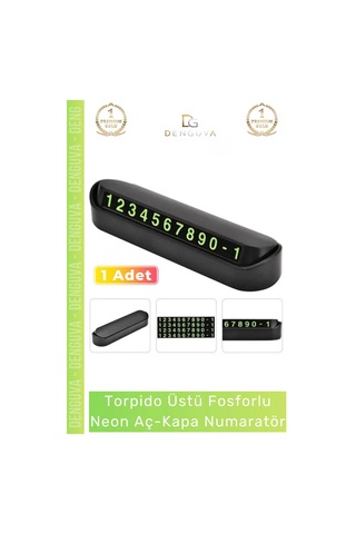 Fosforlunumaratör Araç İçi Mıknatıslı Telefon Numarası Yazma Paneli Şık Fosforlu Neon Aç Kapa Numar