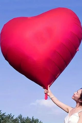 Beysüs Dev Kalp Folyo Balon 145 Cm Kırmızı