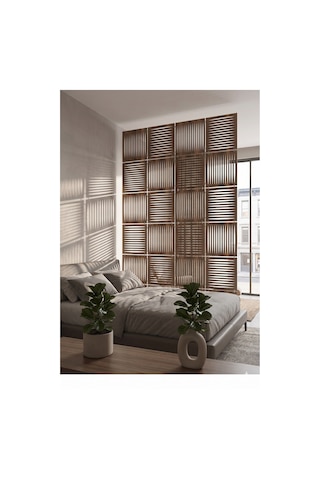 Lazer Kesim Paravan, Ahşap Separatör, Oda 4'lü Panel Levha Model03 40 X 40 Cm