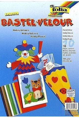 Folia Velür Kağıt 22X33 Cm 10 Renk 540409