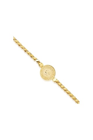 Yarım Altın Bileklik Ziynet Pullu Zincirli