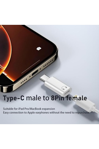 Livx Usb-c - 8pin Lightning Kulaklık Adaptörü / Hi-fi Ses Kalitesi / Mikrofon Ve Kumanda Destekli Otglv