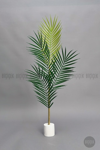 Biçiçek Yedek Areka Dalı 90cm 4 Yaprak Ve 1kg Dekorati̇f Taş