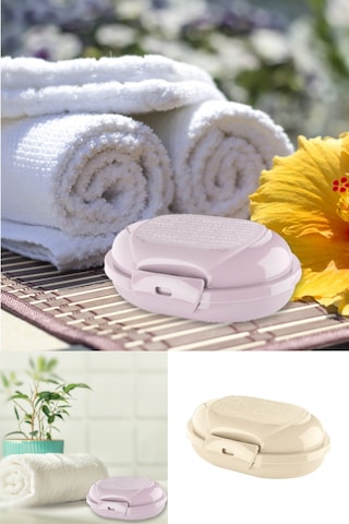 Seyahat Tipi Kapaklı Katı Sabunluk Pratik Sabunluk Katı Sabun Kutusu Diğer