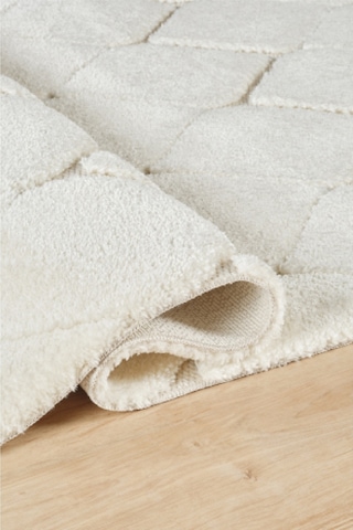 Kaşmir Halı Süpersoft Grace White 160x230 CM Salon Mutfak Halısı Yolluk Kilim