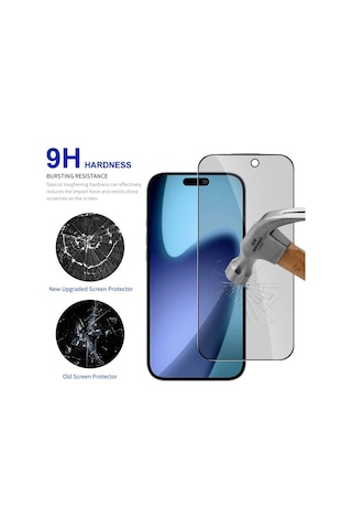 Apple iPhone Uyumlu 17 Pro Max Hayalet Ekran Koruyucu Tam Kaplayan Kırılmaz Cam Otomatik Hizalamalı Kurulum Kitli