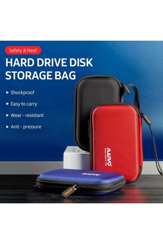 Fastbuy Mavol Kt02 Sabit Disk Çantası, Şok Emici Taşınabilir, Dayanıklı Sırt Çantası, Renkli Kırmızı, Sınıflandırılmış Saklam Kırmızı