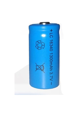 16340 Cr123A 1300Mah 3.7V Li On Şarjlı Pil 500 800 Cycle