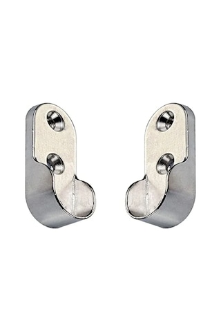 30 Mm Krom Askı Flanşı - Oval Dolap Elbise Askı Aparatı 2 Adet -