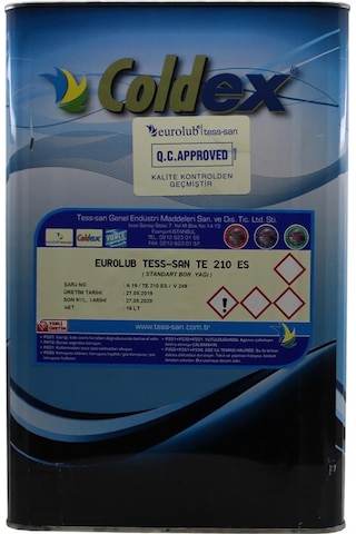 Eurolub Coldex Te 210 Es Mineral Bor Yağ 16 L