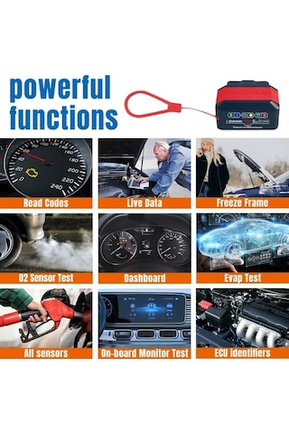 Novahub Kw905 Bt 5.0 Kablosuz Araç Tanılama Tarayıcı - İos/android Uyumlu Otomatik Diagnostik Cihazı Siyah