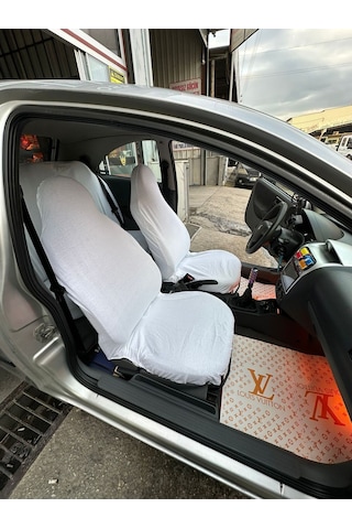 Üniversal Her Araca Uyumlu Beyaz Servis Kılıfı Ön Arka Takım