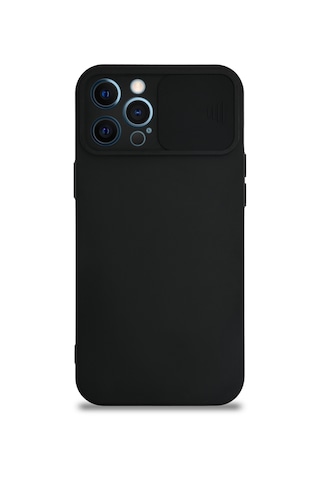Apple Uyumlu iPhone 12 Pro Max Kapak Kamera Korumalı Sürgülü Renkli Silikon Kılıf