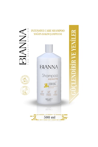 Keratin Tuzsuz Sülfatsız Ve Parabensiz Güçlendirici Ve Yenileyici Saç Bakım Şampuanı - 500ml Saçşampuan
