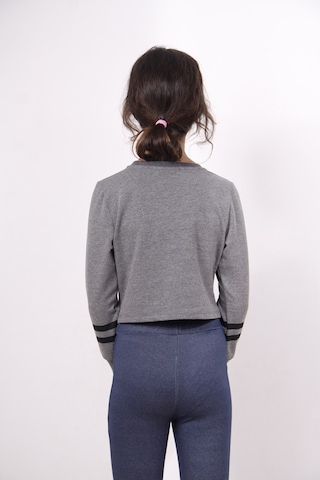Toontoy Kız Çocuk Yıldızlı Dream Baskılı Sweatshirt Antrasit Melanj