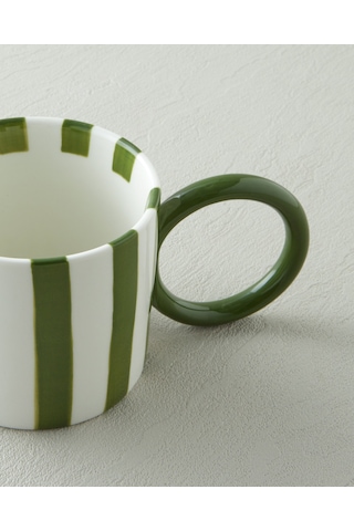 English Home Boldy Lines New Bone China Kupa 350 Ml Yeşil Yeşil