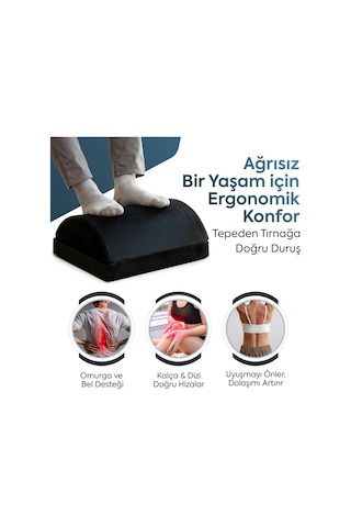 Ayrex Wonkey - Ergonomik Ayak Yastığı Desteği Sünger Ayak Dinlendirme Yastığı, Ofis Ve Ev Kullanımı İçin