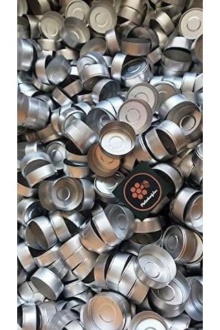 200 Adet Boş Alüminyum Tealight Mum Kabı Kabı Standart Boş Kase Altın