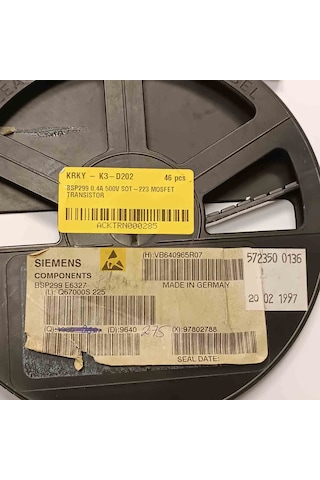 Bsp299 0.4a 500v Sot-223 Mosfet Transistör 5 Adet