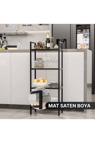 Bino Çok Amaçlı Düzenleyici Banyo Dolabı Mutfak Rafı Makyaj Ve Aksesuar Dolabı Telli Organizer Düzenleyici