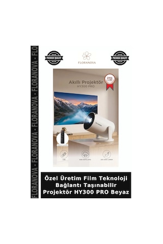 Özel Üretim Film Teknoloji Bağlantı Taşınabilir Projektör Hy300 Pro Beyaz