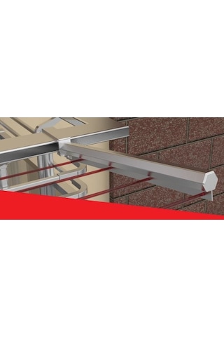 Koral Profil Alüminyum Balkon Çamaşır Kurutmalığı 60x25