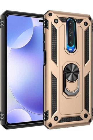 Xiaomi Redmi K30 Kılıf Zore Vega Kapak Gold