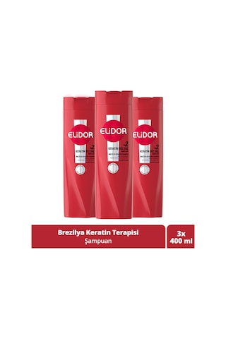 Saç Bakım Şampuanı Brezilya Keratin Terapisi 400 Ml X3