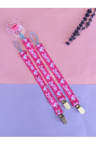 3baby 3'lü Kız Bebek Emzik Askısı Seti - Emzik Tutucu Çok Renkli