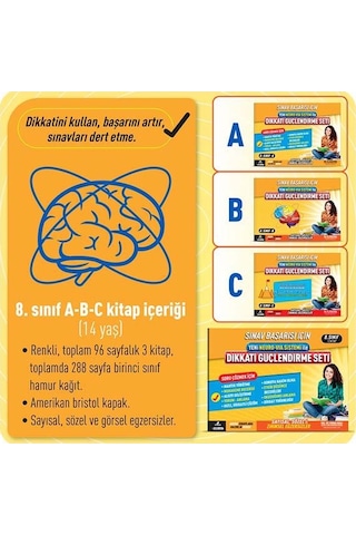 Yeni Neuro-Via Sistemi İle Dikkati Güçlendirme Seti 8.Sınıf 14 Yaş - Osman Abalı - Adeda