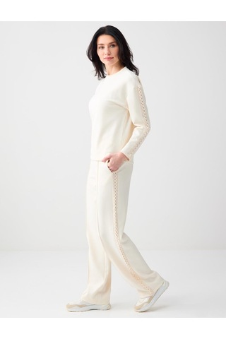 Jimmy Key Jimmy Key Ekru Normal Bel Normal Paça Uzun Örme Jogger Pantolon 6sw115633114