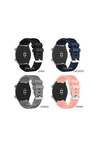 Samsung Galaxy Watch 46Mm Sm-R800 Kordon Kayış Delux Silikon Bhs3