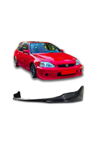 Honda Civic İes S2000 Ön Ek Karlık Plastik Mat Siyah Makyajlı Kasa 1999 2000 2001 Karlık+bodykit+ek