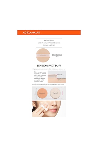 Missha Tension Pact Puff Büyük Boy Makyaj Pufu 2 Adet