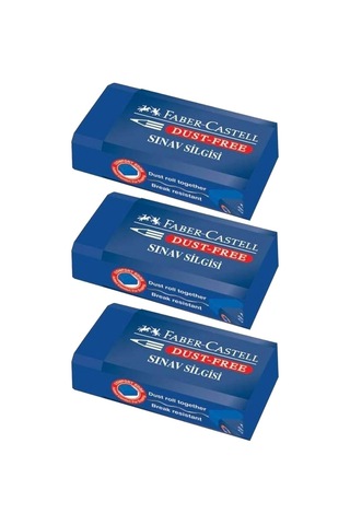 Sınav Silgisi Mavi Silgi Orta Boy 3 Adet Faber Silgi Sınav Yumuşak Silgi Kaliteli Orjinal Okul Öğrenci