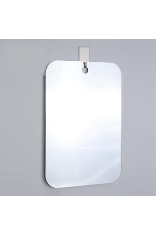 Kosona Banyo Duş Buhar Tutmaz Yüz Aynası - Erkek Tıraş Ve Güzellik Aynası, Taşınabilir El Aynası, Cam Malzeme 20x25 Cm Gümüş