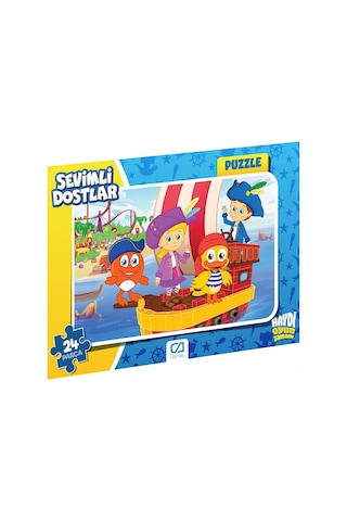 Sevimli Dostlar 24 Parça Frame Puzzle