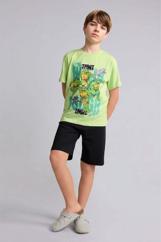 Defacto Nınja Turtles-retro Kısa Kollu Tişört Şort Alt 2li Pijama Takımı Erkek Çocuk H8008a826hsgn597 Yeşil-gn597