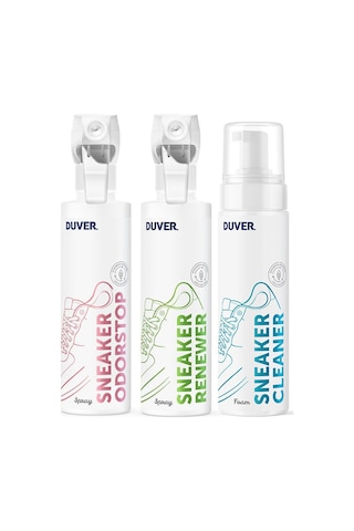 Duver 3'lü 200 Ml Ayakkabı Temizlik, Bakım Ve Koruma Seti Beyaz