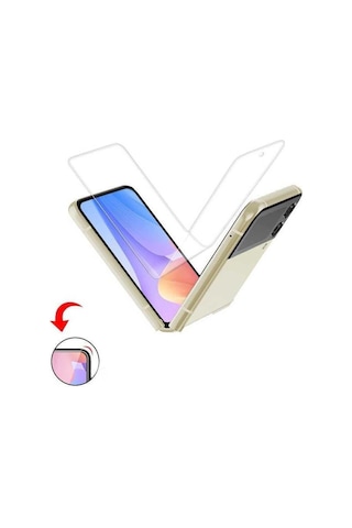 Samsung Z Flip 5 İle Uyumlu Ön & Arka Full Body Esnek Nano Çizilmez Ekran Koruyucu