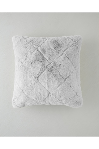 Soft Touch Rabbit Peluş Kırlent Kılıfı 45x45 Cm Gri