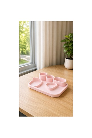 Minimal Masaüstü Organizer Tepsi 15 X 10 X 4 Cm Pla Malzeme Takı Ve Aksesuar Düzenleyici Pembe Pembe