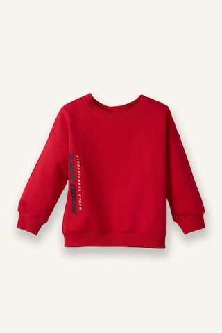 Defacto Erkek Bebek Bisiklet Yaka Baskılı Sweatshirt G6139a526sprd79 Kırmızı-rd79
