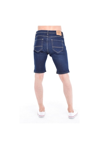 Cedy Denim Erkek Kot Şort Slim Fit Jean Şort - C342 Lacivert