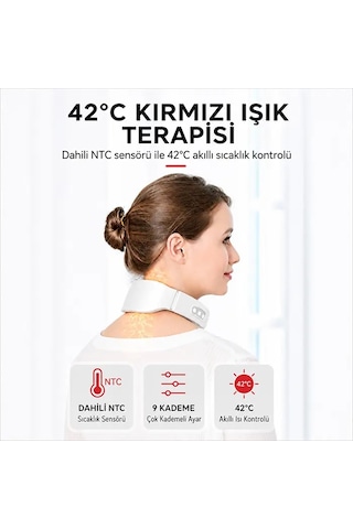 Ezere Neckrelief Pro Ultrasonik Dalgalı Ve Isıtmalı Rahatlatıcı Boyun Masaj Aleti- 5775