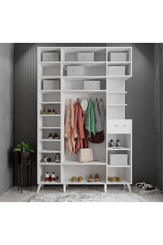 Açelya Portmanto Vestiyer Beyaz160 CM M11