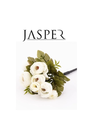 Jasper Yapay Çiçek Beyaz Gelin Kına Dış Çekim Dekorasyon Çok Amaçlı Top Şakayık Çiçek Demeti Beyaz
