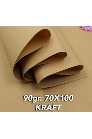 100 Adet Kalın Kraft Kağıt 70x100 Cm Kahverengi Ambalaj Kağıdı Çeyiz Paketleme Koli Kağıdı 90 Gr