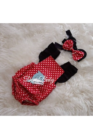 Deniz Baby minnie bebek salopet Kırmızı