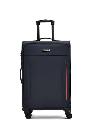 Fossil Ultra Light Lacivert Orta Boy Körüklü Kumaş Valiz 360 8 Tekerlekli, Hafif & Geniş İç Hacim Lacivert